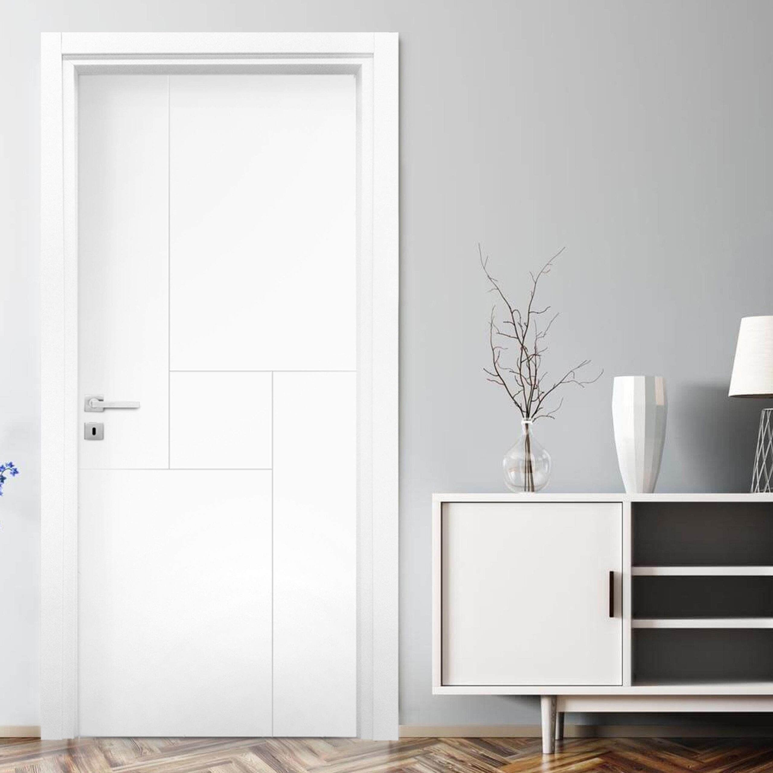 Porta Iris laccata bianca con incision